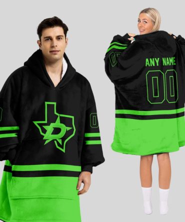 Dallas Stars Blanket Hoodie Custom Name And Number