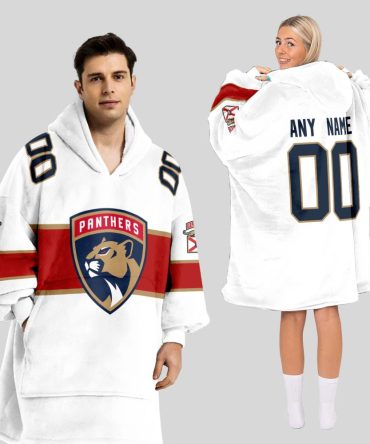 Florida Panthers Blanket Hoodie Custom Name And Number
