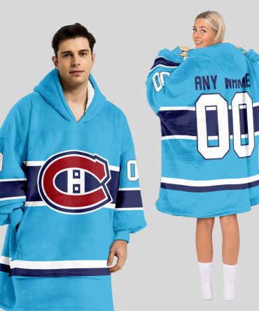 Montreal Canadiens Blanket Hoodie Custom Name And Number