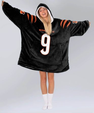 J.B 9 Cincinnati Football Unisex Blanket Hoodie