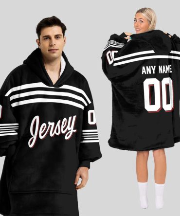 New Jersey Devils Blanket Hoodie Custom Name And Number