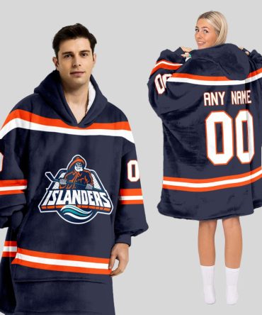 New York Islanders Blanket Hoodie Custom Name And Number