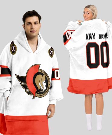 Ottawa Senators Blanket Hoodie Custom Name And Number