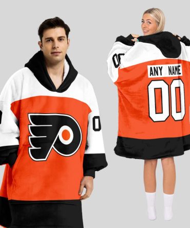 Philadelphia Flyers Blanket Hoodie Custom Name And Number