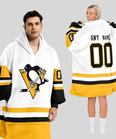 Pittsburgh Penguins Blanket Hoodie Custom Name And Number