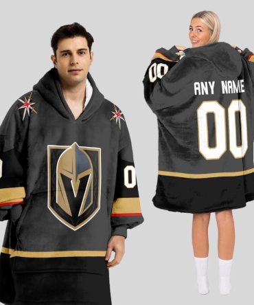 Vegas Golden Knights Blanket Hoodie Custom Name And Number