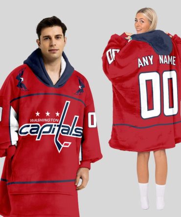 Washington Capitals Blanket Hoodie Custom Name And Number