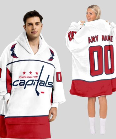 Washington Capitals Blanket Hoodie Custom Name And Number