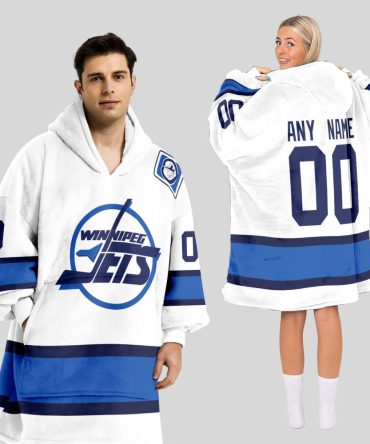 Winnipeg Jets Blanket Hoodie Custom Name And Number