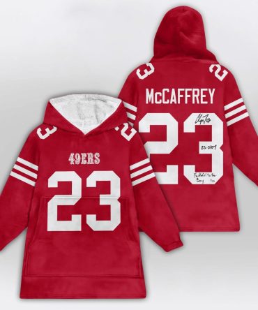 Autographed C.M 23 San Francisco Football Unisex Blanket Hoodie