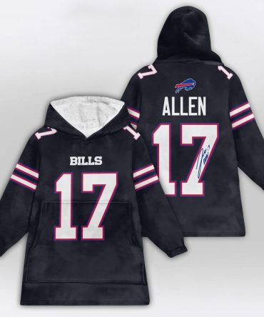 Autographed J.A 17 Buffalo Football Unisex Blanket Hoodie