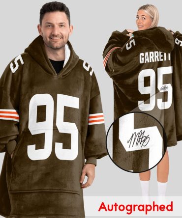 Autographed M.G 95 Cleveland Football Unisex Blanket Hoodie