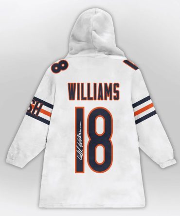 Autographed C.W 18 Chicago Football Unisex Blanket Hoodie