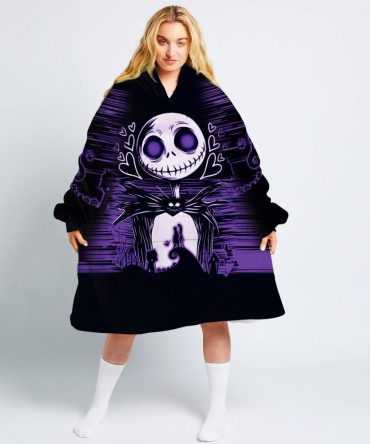 Cozy Halloween Oversized Hoodie Blanket – Warm & Spooky Nightwear For Fans