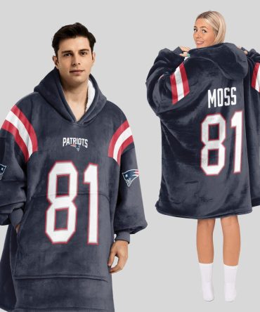 R.M 81 New England Football Unisex Blanket Hoodie