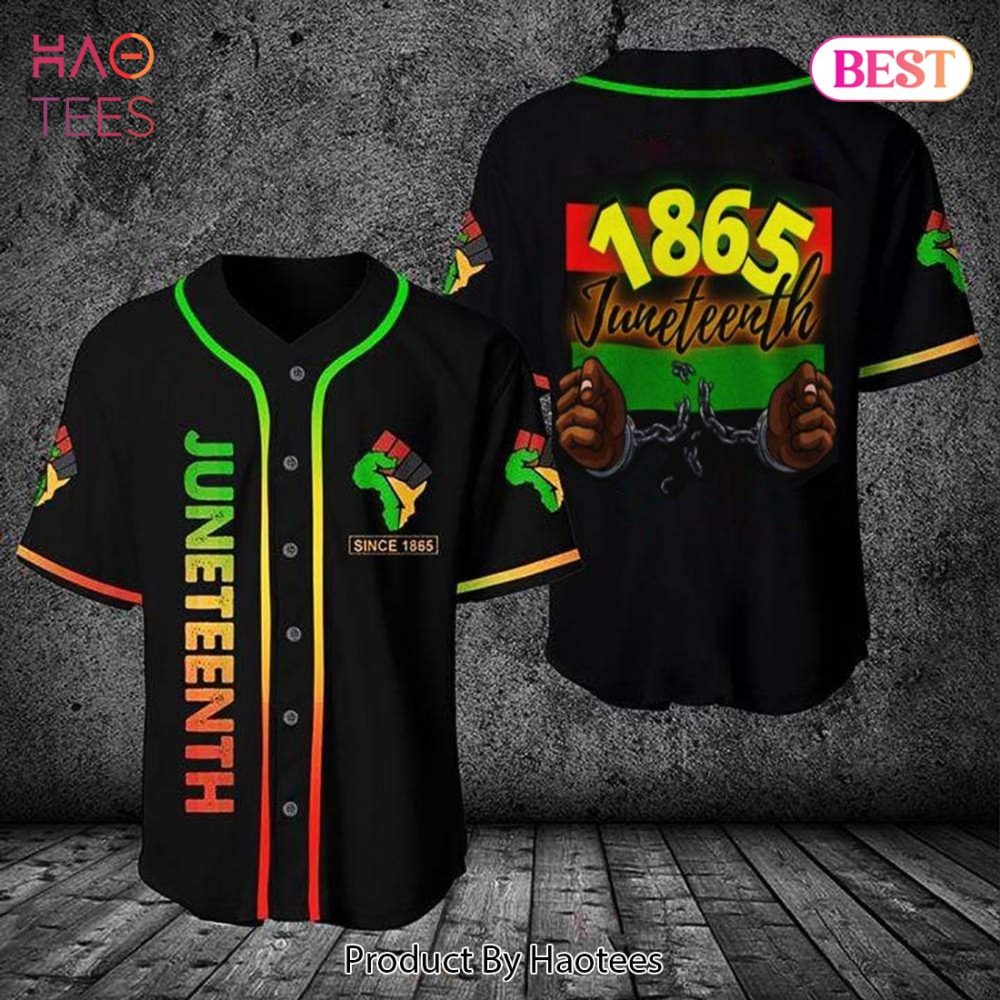 Celebrate Freedom: Juneteenth 1865 Baseball Jersey – Bold African Pride Design
