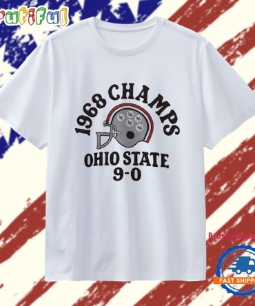 1968 Champs Ohio State National 9-0 Helmet T Shirt