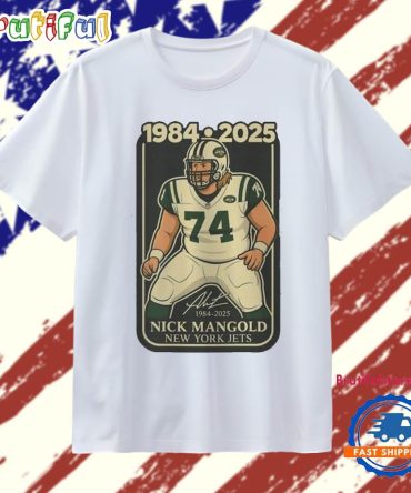 1984-2025 Nick Mangold New York Jets Signature T Shirt