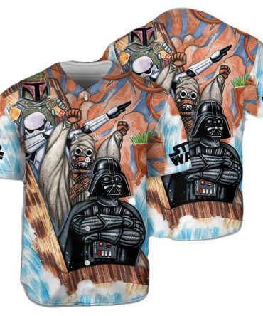 Star Wars Graphic Baseball Jersey - Darth Vader & Boba Fett - Unisex Fan Favorite Tee