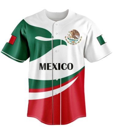 Vibrant Mexico Flag Baseball Jersey - Unisex Sportswear, Support With Style!