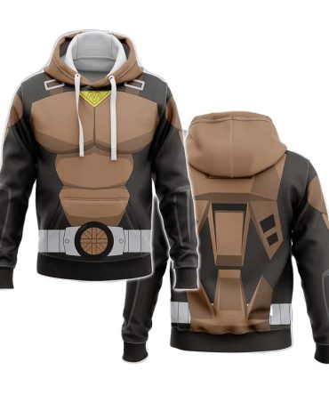 One Punch Man Hoodie Mumen Rider Hero Costume Hoodie Black Brown Unisex