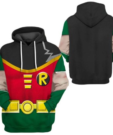 Teen Titan Hoodie Teen Titan Robin Cosplay Costume T-Shirt Colorful Unisex Adults New Release