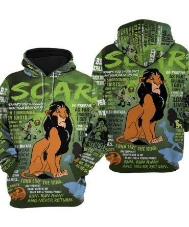 Lk Hoodie Dn Lk Scar Quotes Pattern Hoodie Green Unisex