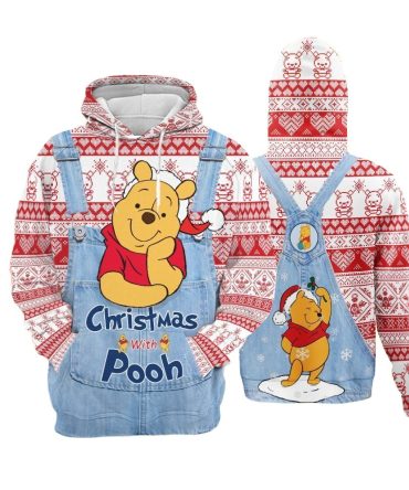 Disney Christmas Hoodie Wtp Hoodie Christmas With Pooh Santa Pooh Hoodie