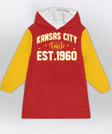 Kansas City Football Blanket Hoodie