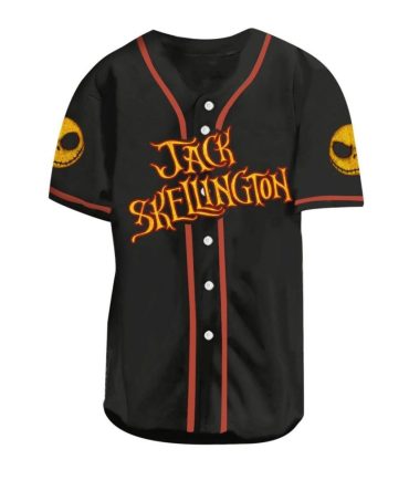 Jack Skellington Baseball Jersey - Stylish Halloween Themed Shirt For Fans – Unisex, Comfortable Fit
