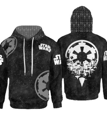 Sw Hoodie Sw Galactic Empire Symbol Galaxy Hoodie Black White Unisex