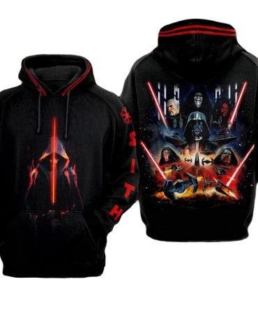 Sw Hoodie Sw All Sith Lords Hoodie Black Red Unisex