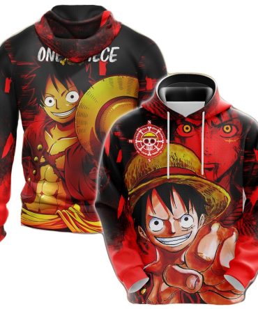 One Piece Hoodie One Piece Cool Captain Luffy T-Shirt Colorful Unisex