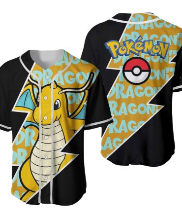 Dragon-Themed Pokemon Baseball Jersey - Vibrant Design For Fans & Collectors