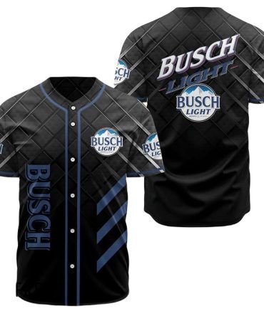 Busch Light Baseball Jersey – Stylish Black/Blue Design, Perfect For Fans & Casual Wear!
