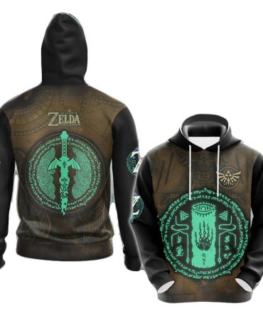 The Legend Of Zelda Hoodie Master Sword Symbol T-Shirt Brown Unisex