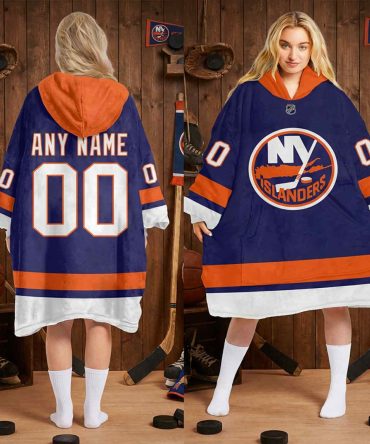 Nhl New York Islanders Personalized Oodie Blanket Hoodie Snuggie Hoodies For All Family