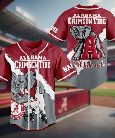 Custom Alabama Crimson Tide Jersey - Personalized Name & Number, Perfect Fan Gift!