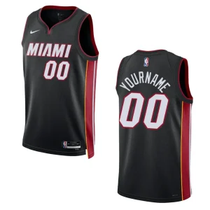 Custom Black Icon Edition 2022-23 Miami Heat Swingman Jersey - Alzaintravels