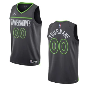 Custom Black Statement Edition 2022-23 Minnesota Timberwolves Swingman Jersey - Alzaintravels