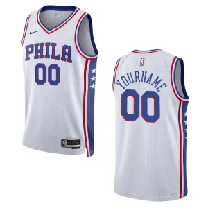 Custom White Association Edition 2022-23 Philadelphia 76ers Swingman Jersey - Alzaintravels