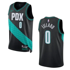 Damian Lillard Black City Edition 2022-23 Portland Trail Blazers Swingman Jersey - Alzaintravels