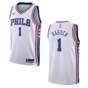 James Harden White Association Edition 2022-23 Philadelphia 76ers Swingman Jersey - Alzaintravels