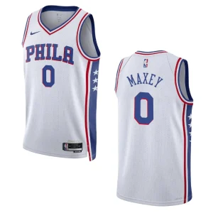 Tyrese Maxey White Association Edition 2022-23 Philadelphia 76ers Swingman Jersey - Alzaintravels