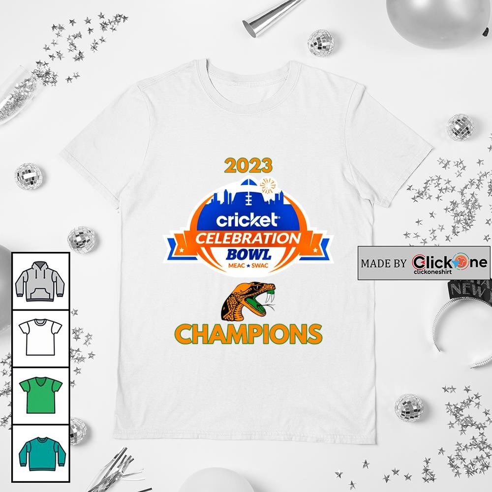 2023 Cricket Celebration Bowl Champions Florida A And M Logo Shirt