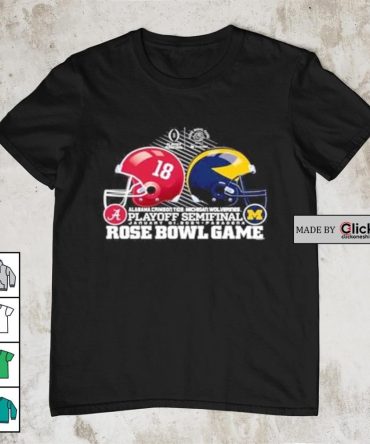 2024 Cfp Rose Bowl Game Michigan Wolverines Vs Alabama Crimson Tide Shirt