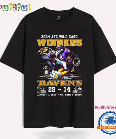 2024 Afc Wild Card Winners Ravens 28 14 Steelers T Shirt