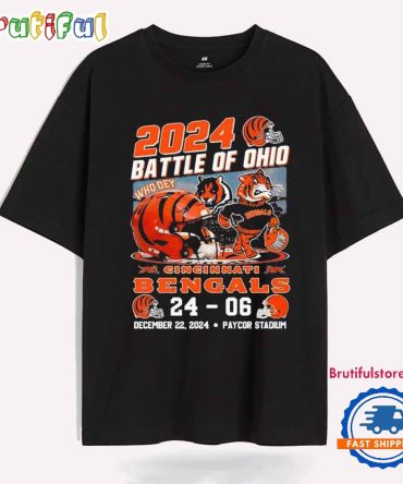 2024 Battle Of Ohio Cincinnati Bengals Victory Chicago Bears 24-06 Score T Shirt