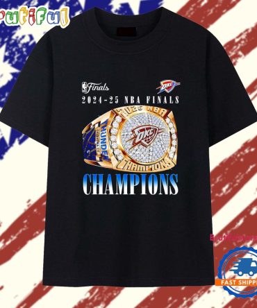 2024-2025 Nba Finals Champions Oklahoma City Thunder Inbound Pass Ring T Shirt
