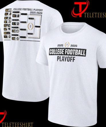 2025-26 College Football Playoff Bracket Coverage T-Shirts
